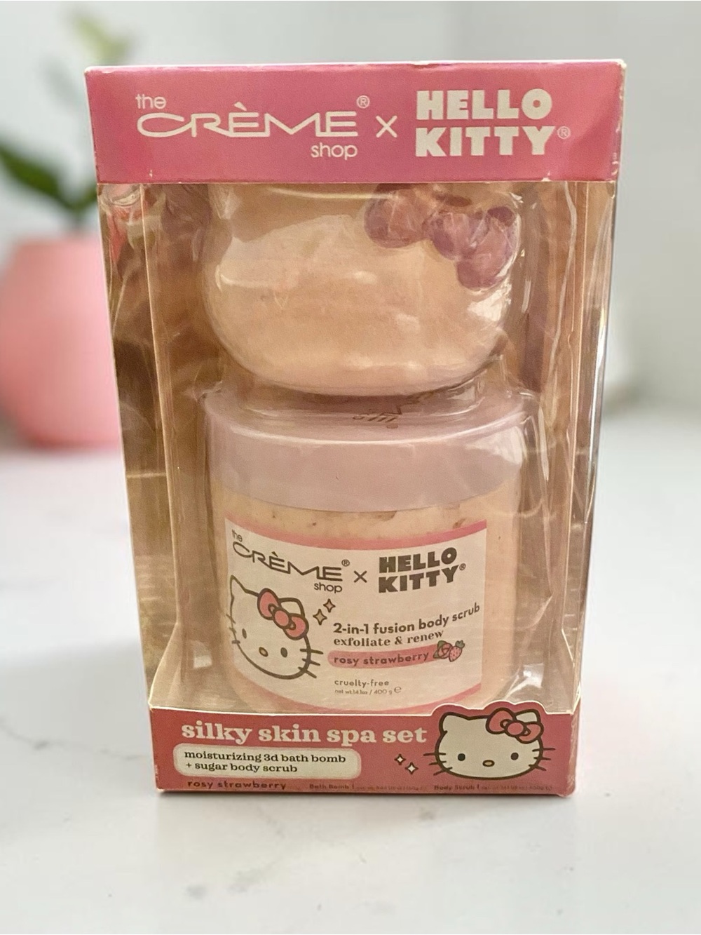 Hello Kitty x The Crème Shop Silky Skin Spa Set - Pink (NIB)